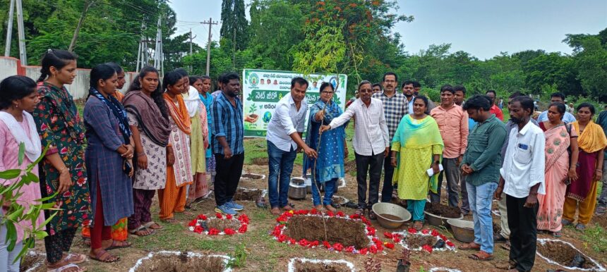 నెట్ జీరో హెల్తీ క్యాంపస్‌లో భాగంగా తెనుగుపూడి, బేతపూడిలో 8,125 మొక్కలు